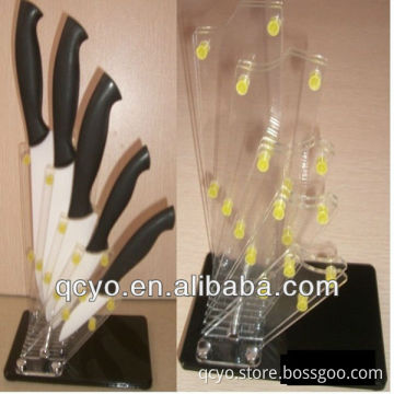 2013Shenzhen hot sale plastic knife display stand for 5pcs knives
